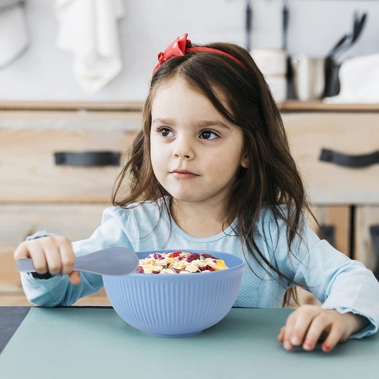 Snackschalen, ontbijtkommen voor de keuken, 6 stuks, ontbijtschaal, kunststof kom, 0,75 l, schaal van hard plastic, soepkommen, mueslikom, zachte kleuren