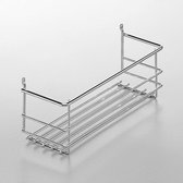 UPP Kruidenrek, uittrekbaar, wit, draaibaar opbergsysteem voor specerijen en medicijnen, ruimtebesparend nisrek van kunststof, ideaal als kastinzet in keuken en badkamer, 27,5 x 10,5 x 28 cm