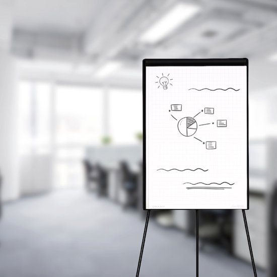 Flipover met magnetisch whiteboard exclusief papier - 't