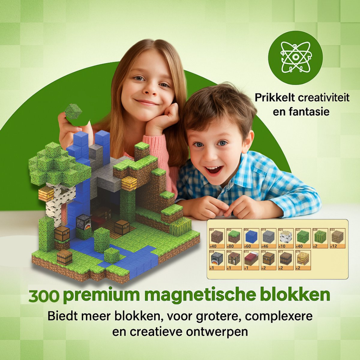 Magnetisch speelgoed – magnetisch bouwspeelgoed 300 stuks – magnetische bouwstenen - magnetische blokken – montessori speelgoed – magneten speelgoed - Jungle creek — afbeelding 3
