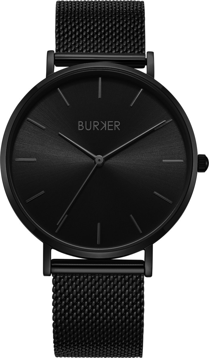 BURKER Ruby Horloge Dames - Rond - Zwart - Milanese Band - 38 mm