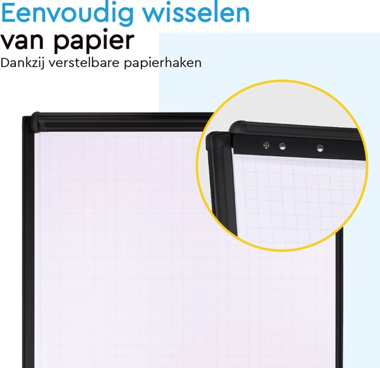 BI-OFFICE Easy Flip-over Op Driepoot Niet-magnetisch Melamine Droog
