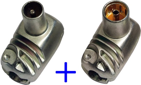 Televes coax stekkers (TV) EasyF(it) – DUO PACK A: 1 x Televes 413210 (IEC-man) en 1 x Televes 413310 (IEC-vrouw)