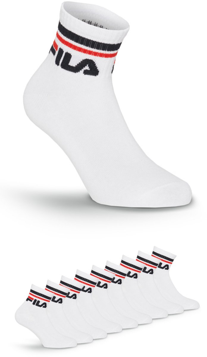 FILA Logoband Enkelsokken – 9 Pack Wit