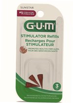 Bol.com GUM Permanente Rubberen Tip Stimulator - Tandsteenverwijderaar - Tandvlees Reiniging - Tandenstokers - Navulling - 3 stuks aanbieding