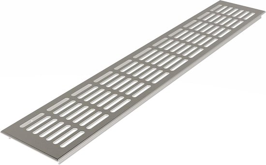 Ventilatie door middel van aluminium ventilatierooster met een breedte