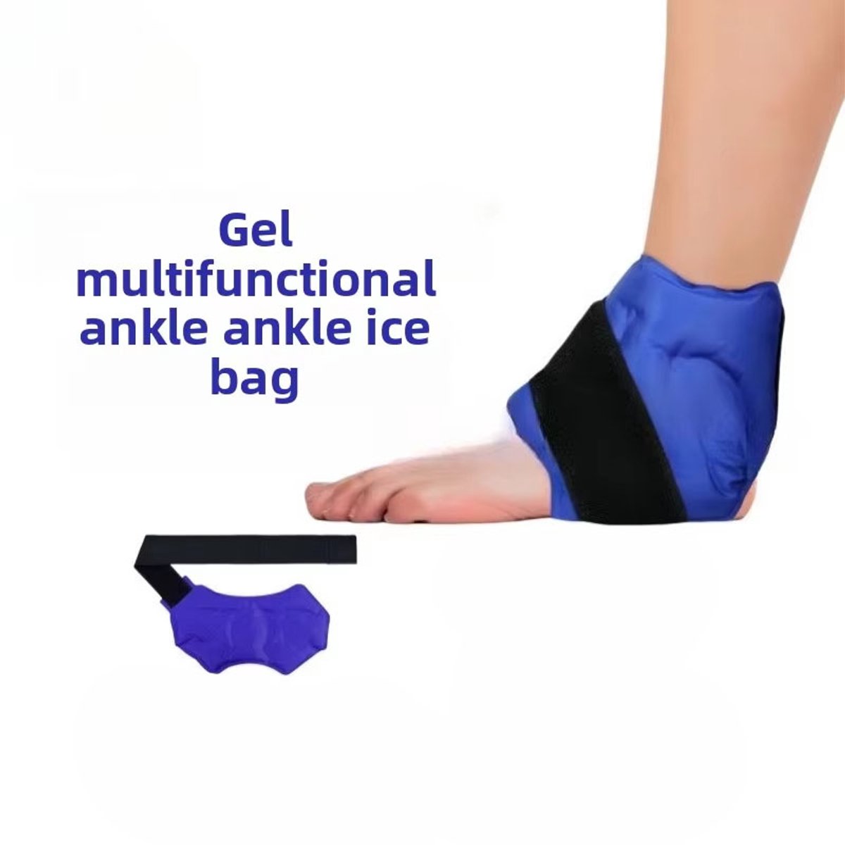 Herbruikbare Enkelsteun Ice Wrap – Gel Koude Therapiebrace voor Zwelling, Pijnverlichting, Ontstekingsremming & Verstuiking– 360° Flexibele Enkel Wrap voor Optimale Koeling