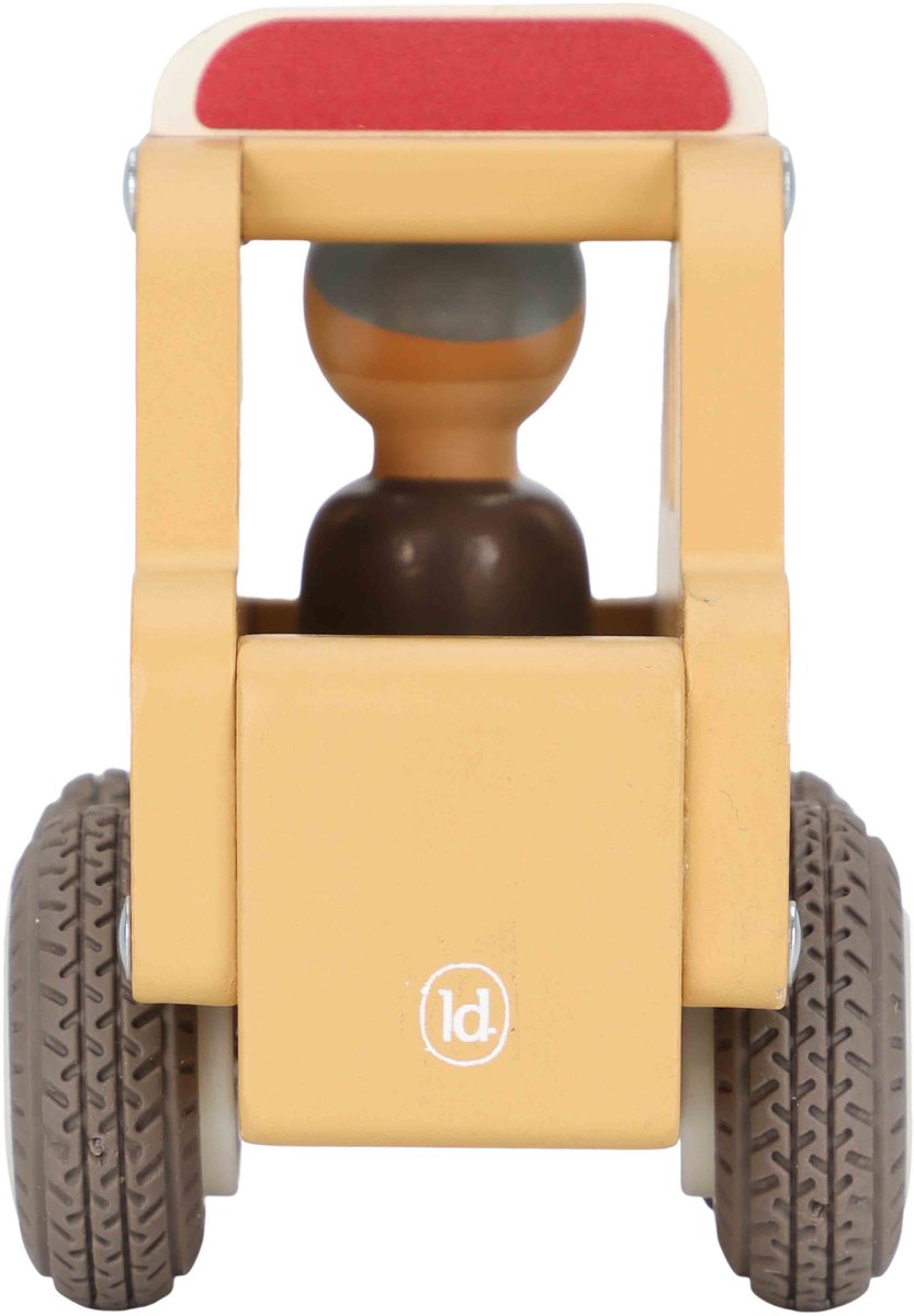 Little Dutch houten taxi speelgoed auto voor kinderen. — afbeelding 7
