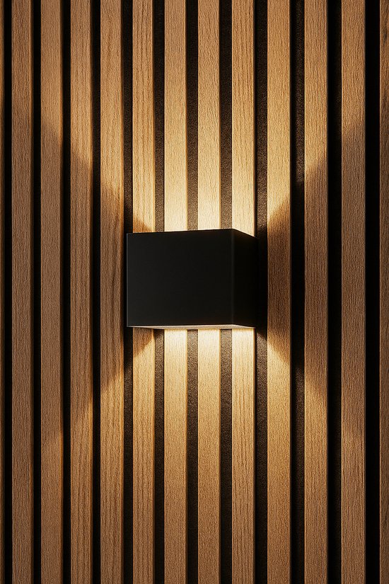 Wandlamp voor akoestische panelen - oplaadbaar - Zonder Boren - 5000mAh accu - 3000K warm wit licht - Met bewegingssensor - Zwart - 1 stuk