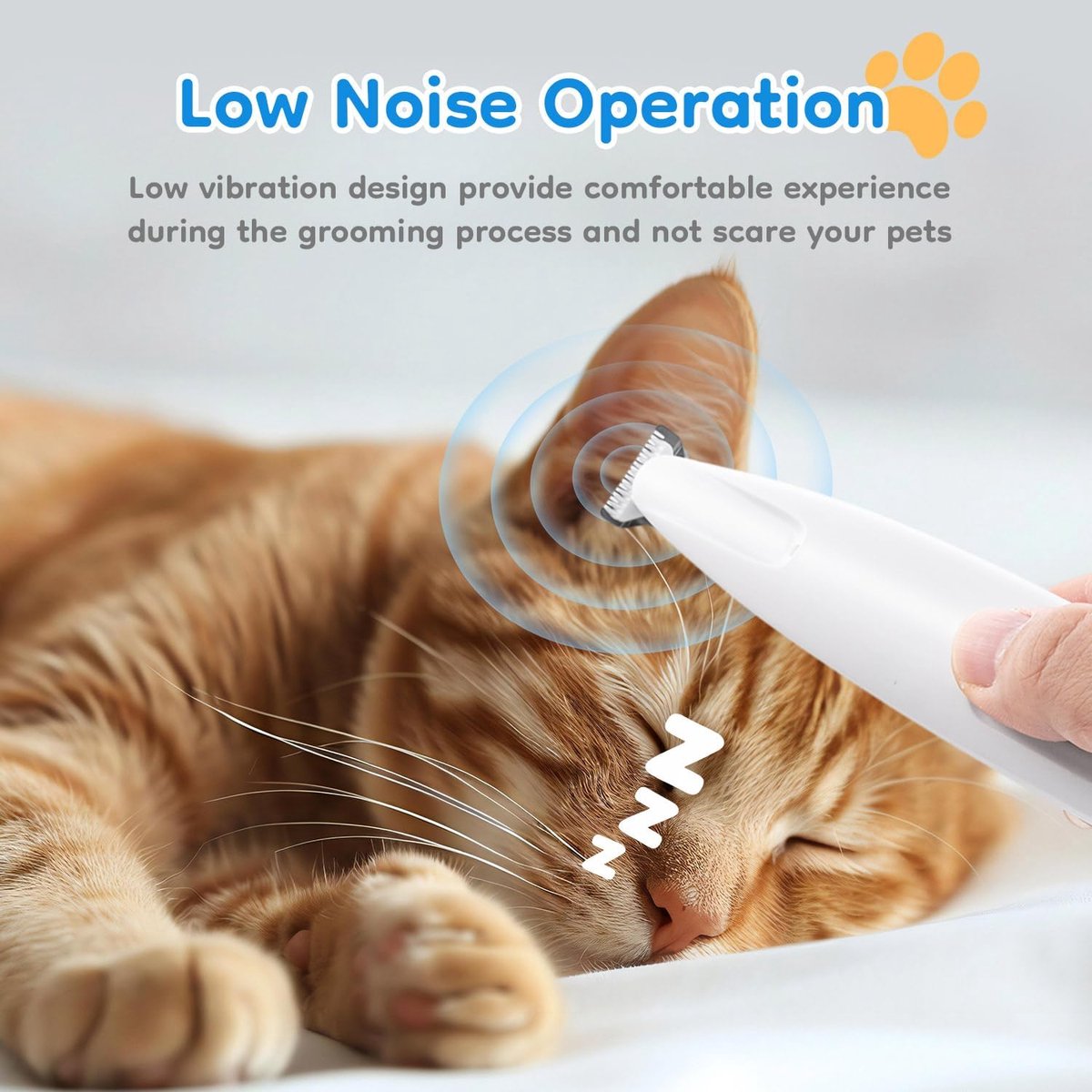 Hondentondeuse - Hondenpoottrimmer met LED-licht - Trimmer - Honden Tondeuse - elektrische hondentrimmer voor poten - Honden Trimset - waterdicht - Poten Trimmer Hond - Hondenverzorging - scheerapparaat voor huisdierenhaar - voor honden en katten — afbeelding 2