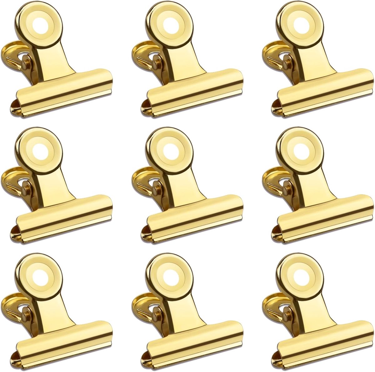 Verpakking van 30 - 1,22" (31 mm) mini metalen scharnierclips - kleine bull clips - ordners/rekeningklemmen - voor kantoor/thuis/school/winkel
