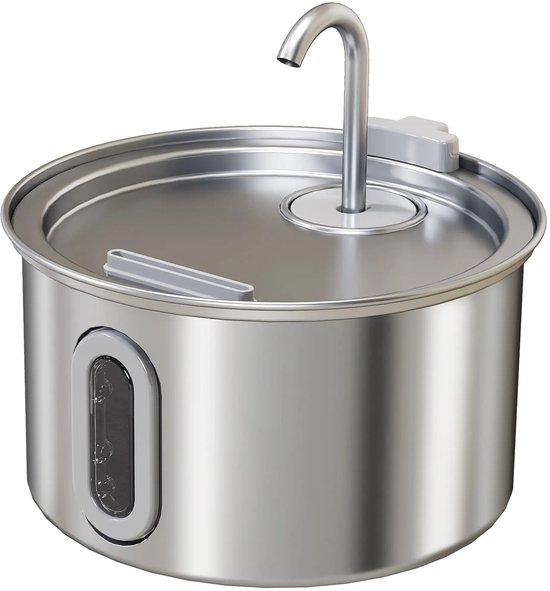 NICREW Kattenfontein, automatische drinkfontein voor katten en honden, ultralichte waterfontein met waterpomp met 5 actieve koolfilters, 2 l, grijs NICREW Kattenfontein, automatische drinkfontein voor katten en honden, ultralichte waterfontein met waterpomp met 5 actieve koolfilters, 2 l, grijs