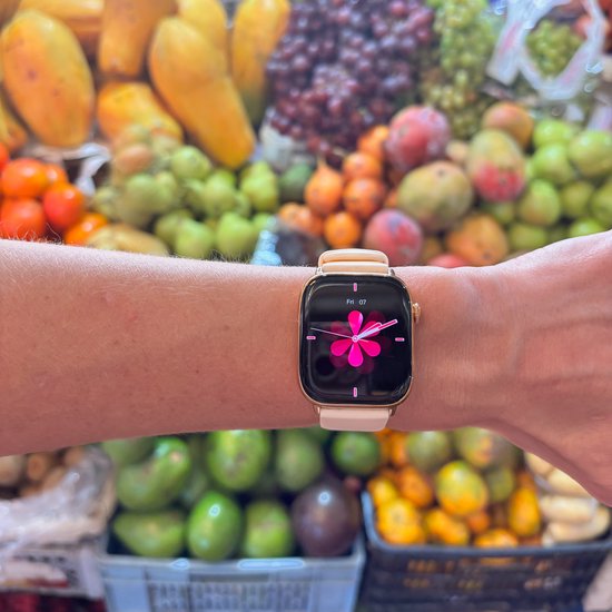 Bizoule® Smartwatch Dames Rosé Goud - HD Full Touchscreen - Dames