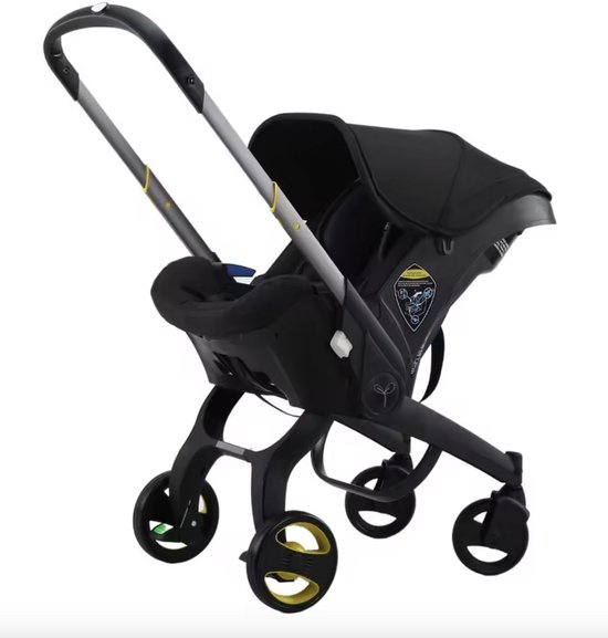 Foto: Varnox kinderwagen 3 in 1 kinderwagen bedje buggy autostoel opvouwbaar naar autostoel rvs frame zwart