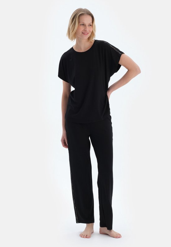 ENJOYNIGHT Dames Pyjama Set Korte Mouw T-shirt en 3/4 Broek Pyjamaset