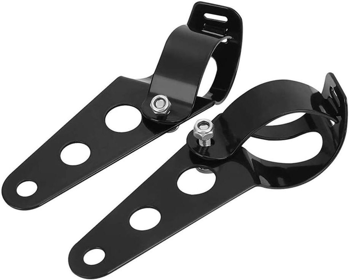 JGS Premium - Universele Motor Koplamp Houder Lamp Behuizing Vork Oren 31mm-39mm Klem Clip Houder Holder met Voorjaar Rotate Functie