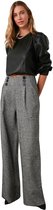 Trendyol Grijze, Geknoopte, Wijde Geweven Broek Met Knopen Twoaw21Pl0492 Palazzo