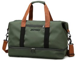 Large Capacity Travel Luggage Handbag – Lichtgewicht Stevige Reistas met Ritssluiting – Duffeltas voor Outdoor, Yoga en Training - Grote Capaciteit - Groen