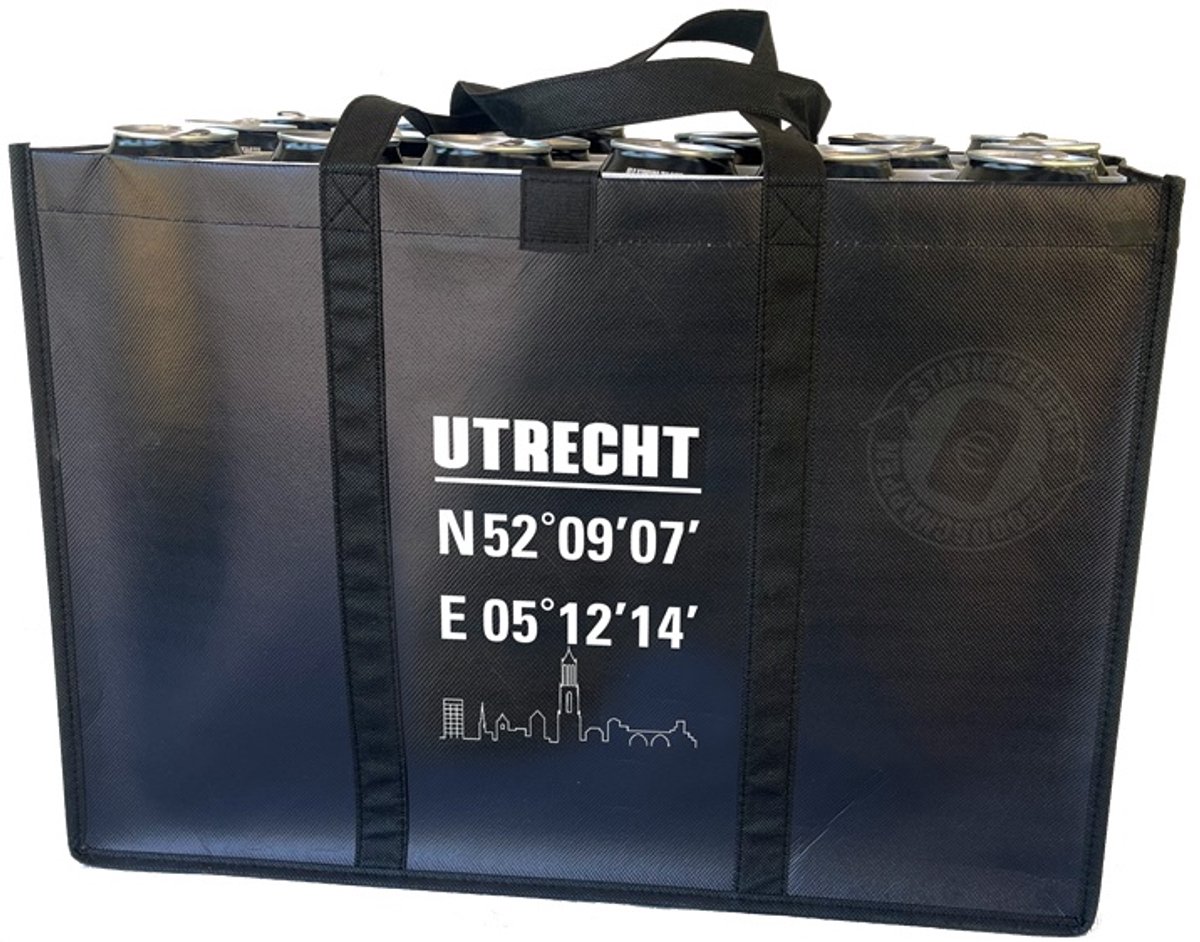 Utrecht – Statiegeldtas – boodschappentas met uniek ontwerp – met handig klittebandsysteem
