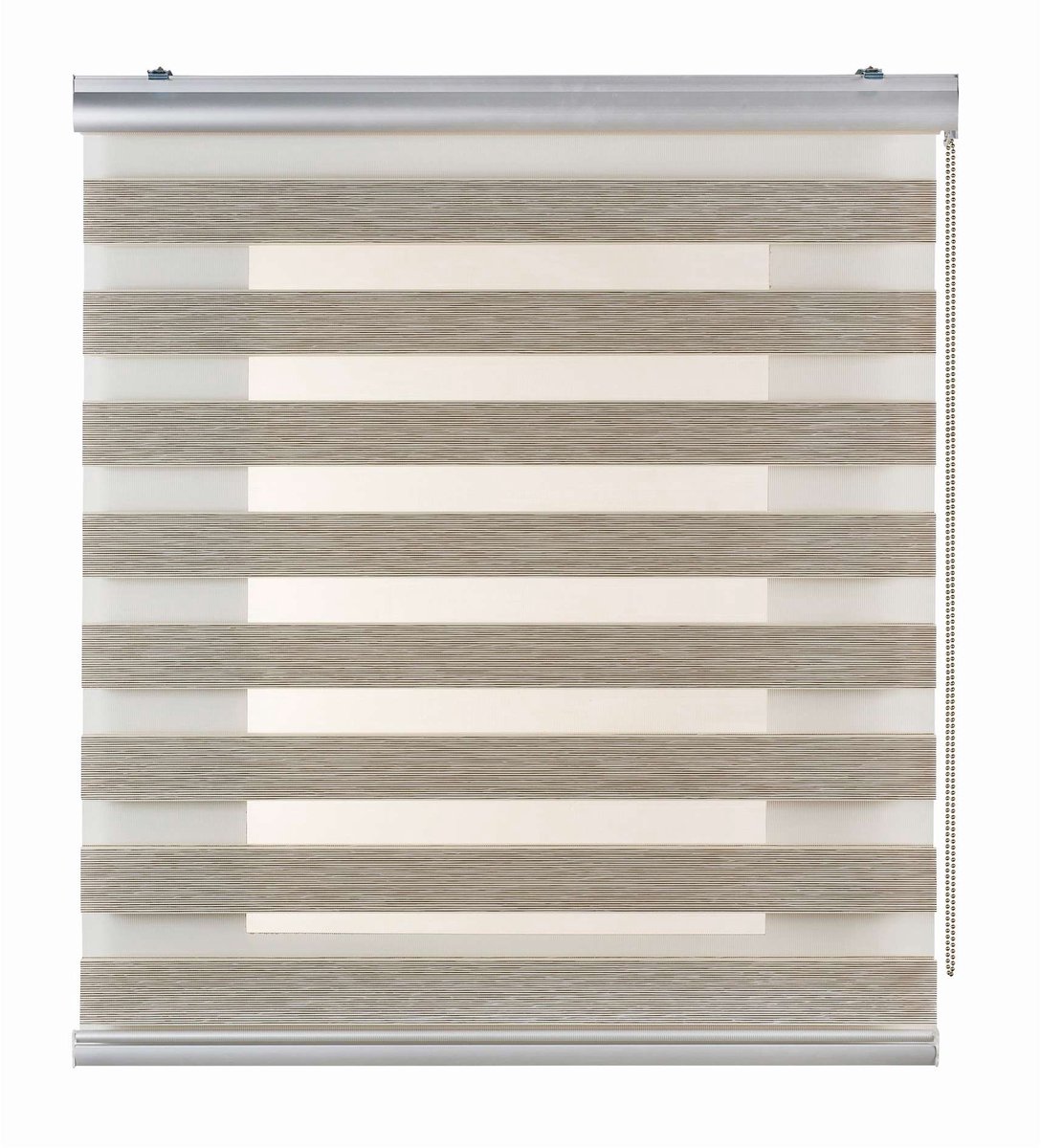 Storesdeco Premium Duo rolgrodijn aluminium afwerking Beige, 100x250 cm Beige II