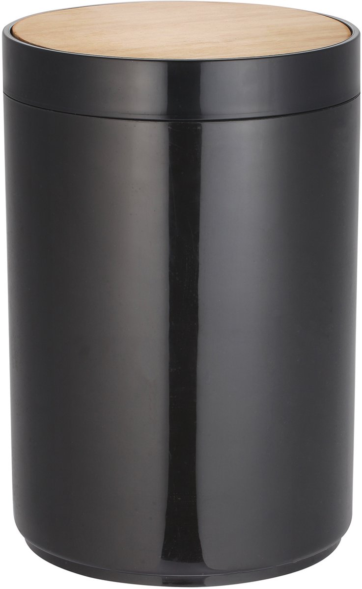 MSV Pedaalemmer 5L - OSLO - Prullenbak Badkamer - Plastic - Zwart