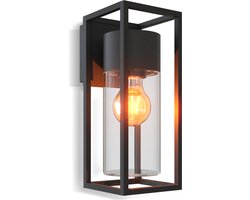 Calex LED Wandlamp Genoa - E27 - IP44 Spatwaterdicht - Zwart - Aluminium - Industrieel - Modern