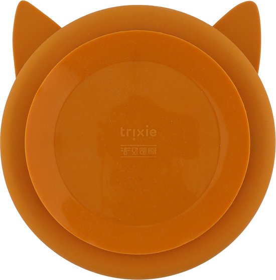 Trixie Siliconen met Zuignap Bord Mr. Fox - Kinderservies - 100% Food Grade silicone -Vaatwas en Microgolf bestendig - Vos van Trixie — afbeelding 2