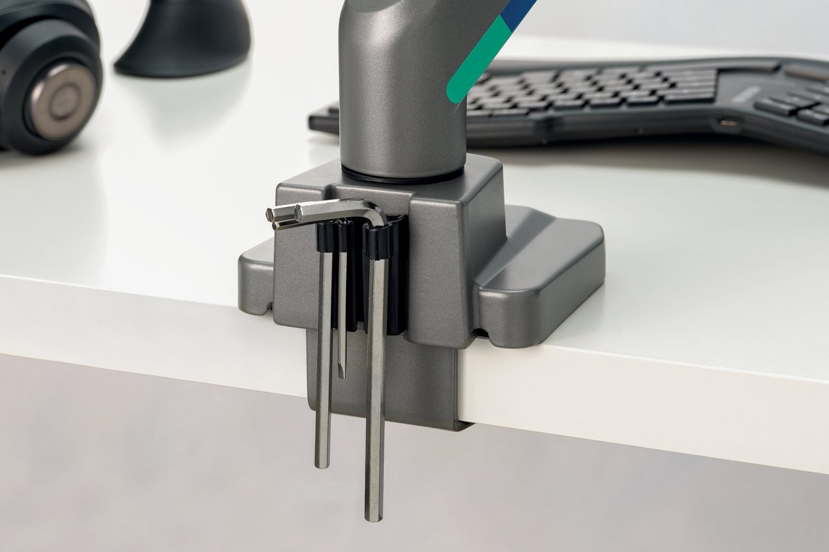 Kensington SmartFit Dubbele Monitor arm met Crossbar en Handgreep thumbnail 4