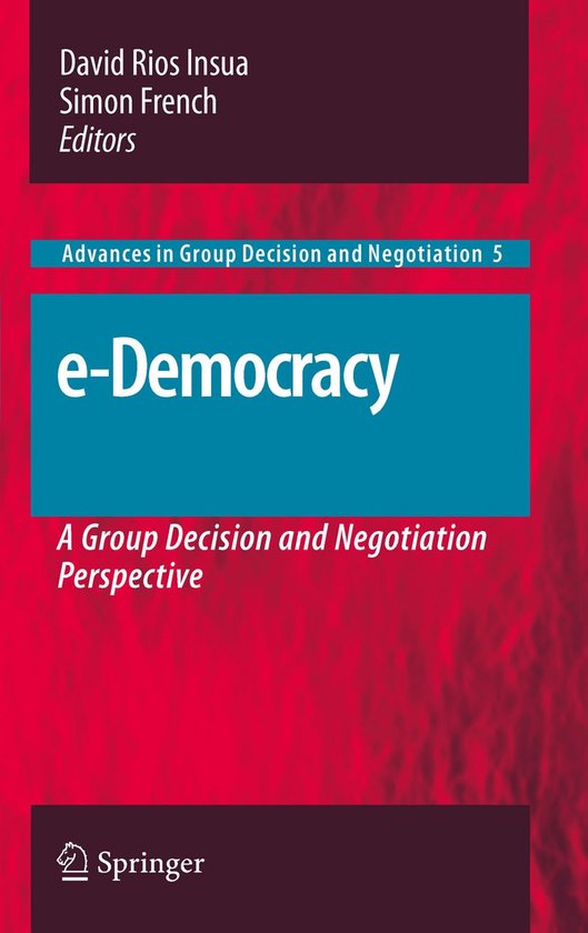 Advances in Group Decision and Negotiation5- e-Democracy - cover