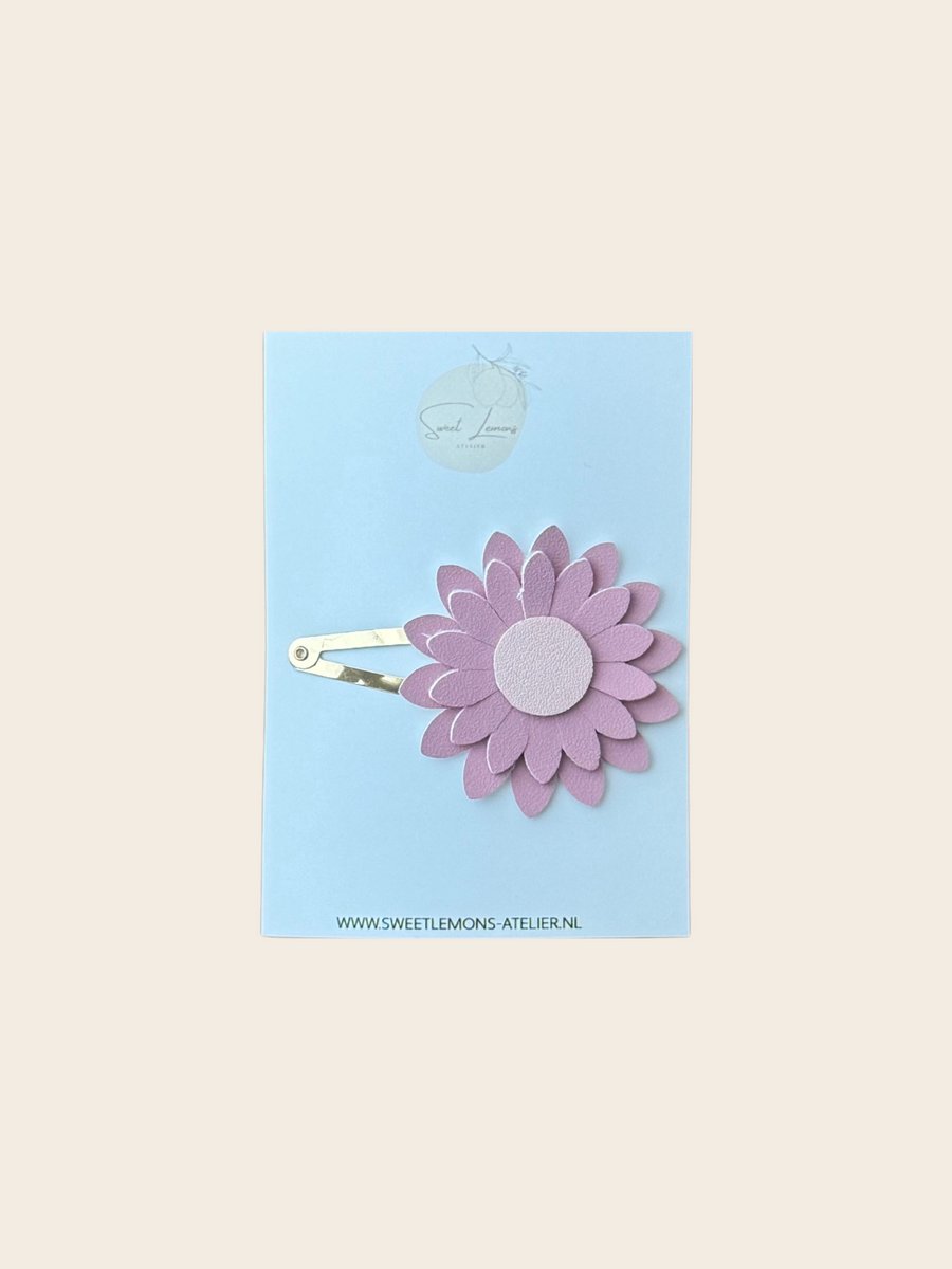 Haarspeldje Dahlia - Roze - Klikklak Haarspeldjes - Haaraccessoires voor Kinderen - Haarspeldjes voor Meisjes - Handgemaakt