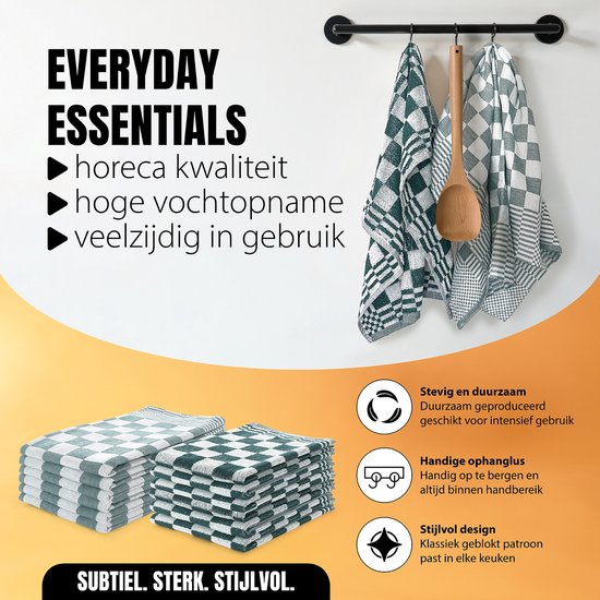 Linen & More theedoeken set van 3