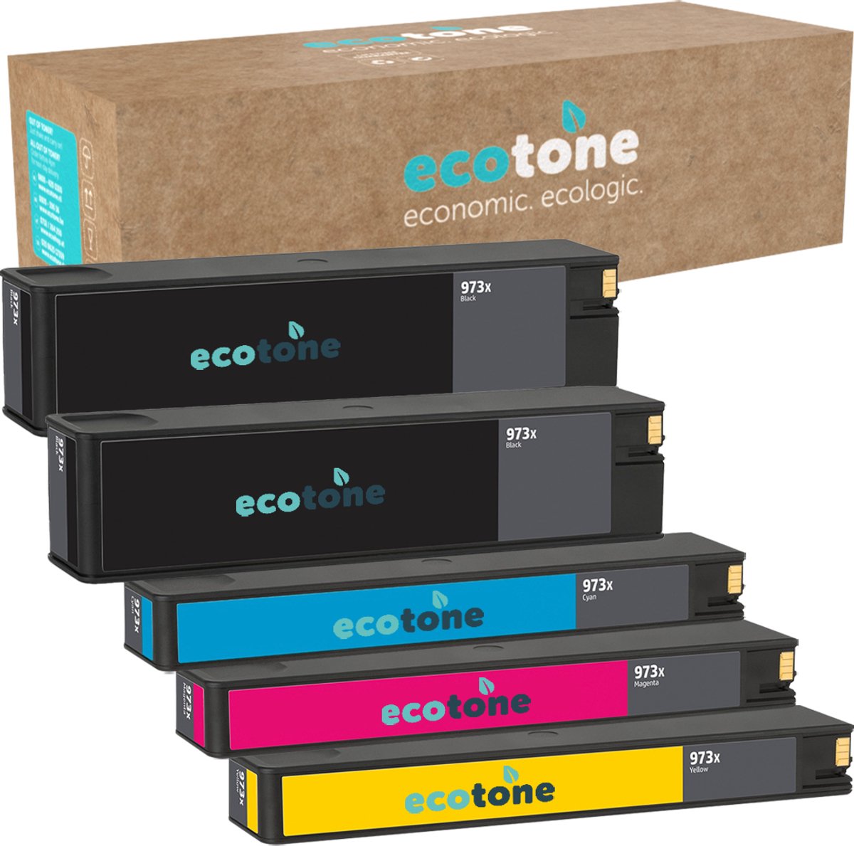 Ecopack (Replaces HP 973XL ink) 2xBL + 1xCMY - (BL 2x13500 Pages) (CMY 3x8500 Pages)