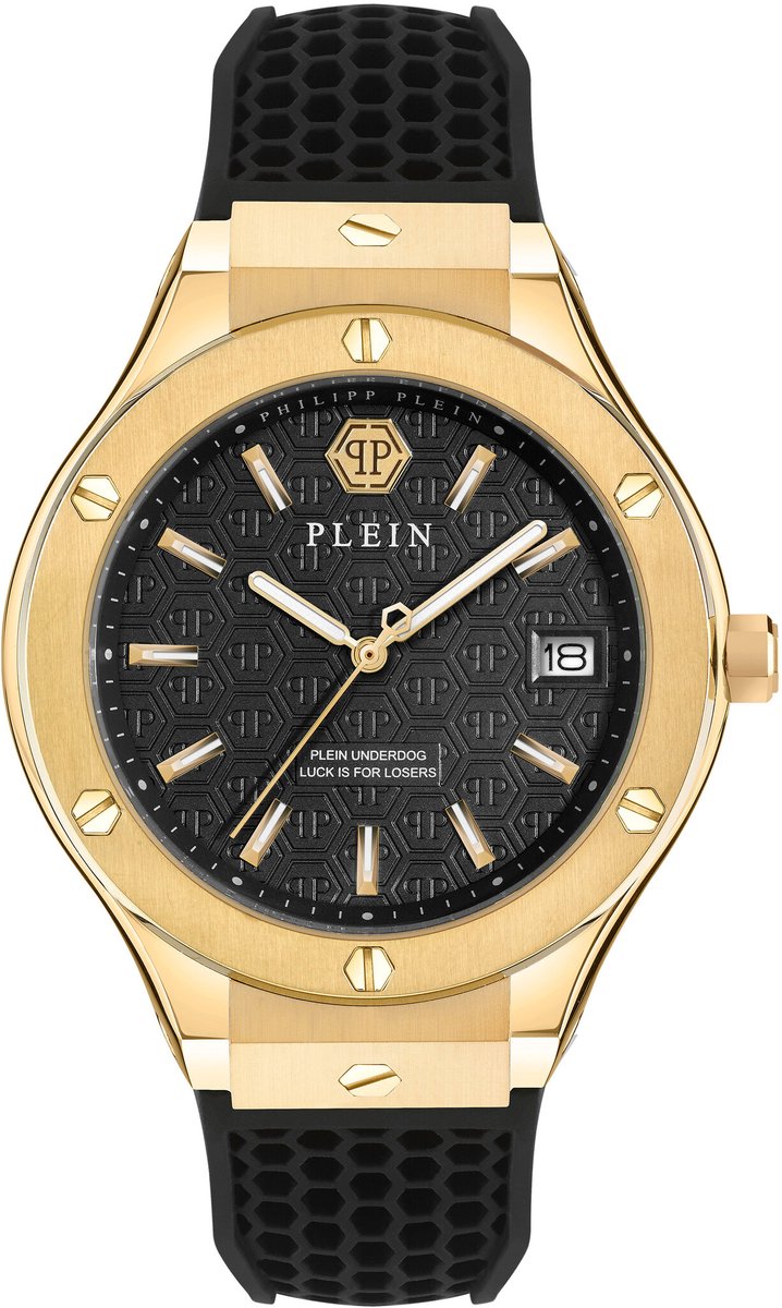 Philipp Plein Plein Underdog PWUFA0225 Horloge - Siliconen - Zwart - Ø 44 mm