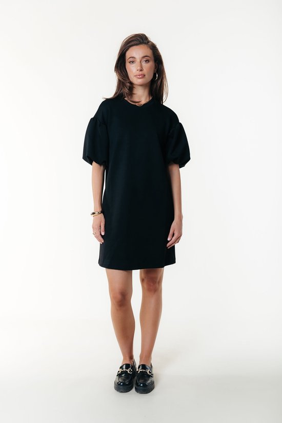 Robe noire à manches Balloon Hannah de Colourful Rebel - Femme - Robes