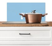 Spatscherm keuken 60x30 cm - Kookplaat achterwand Lakens - Waslijn - Blauw - Minimalistisch - Muurbeschermer - Spatwand fornuis - Hoogwaardig aluminium