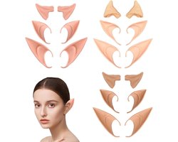 9 paar - elfenoren, zachte puntige oren, geschikt voor Halloween, Kerstmis, cosplay, kostuums, feesten en anime-aankleedaccessoires (multikleurig)
