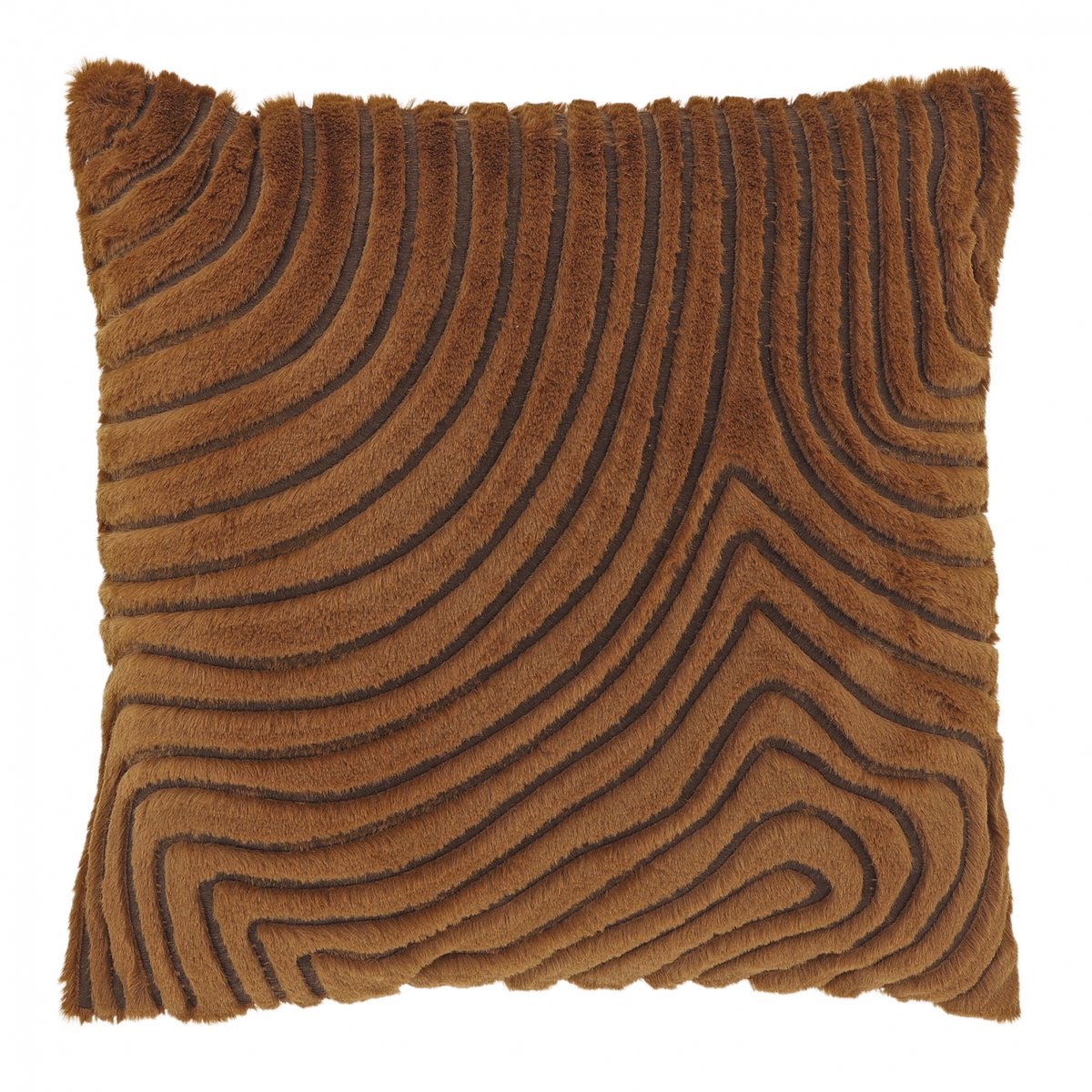Unique Living Sierkussen Jace - Stof - Bruin - 45 x 45 x 0 cm (BxHxD)