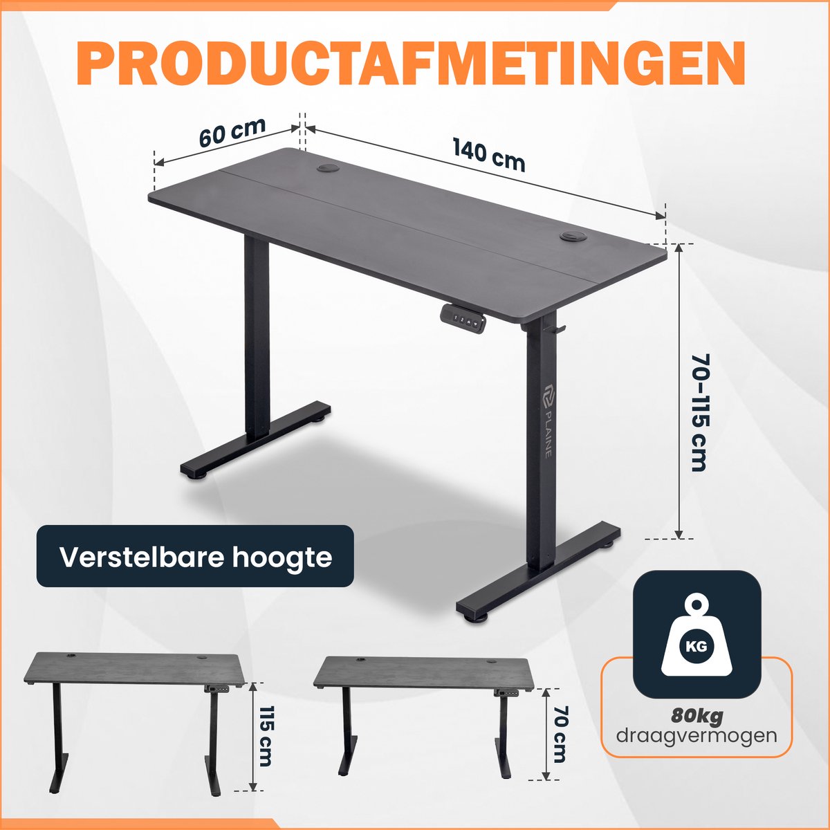 LG Zit-Sta Bureau Elektrisch 140x60cm thumbnail 2