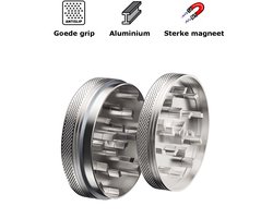 Premium Grinder - Metaal Aluminium - Kruiden Vermaler - Crusher - Met Sterke Magneet - Lange Levensduur - Ø 5cm