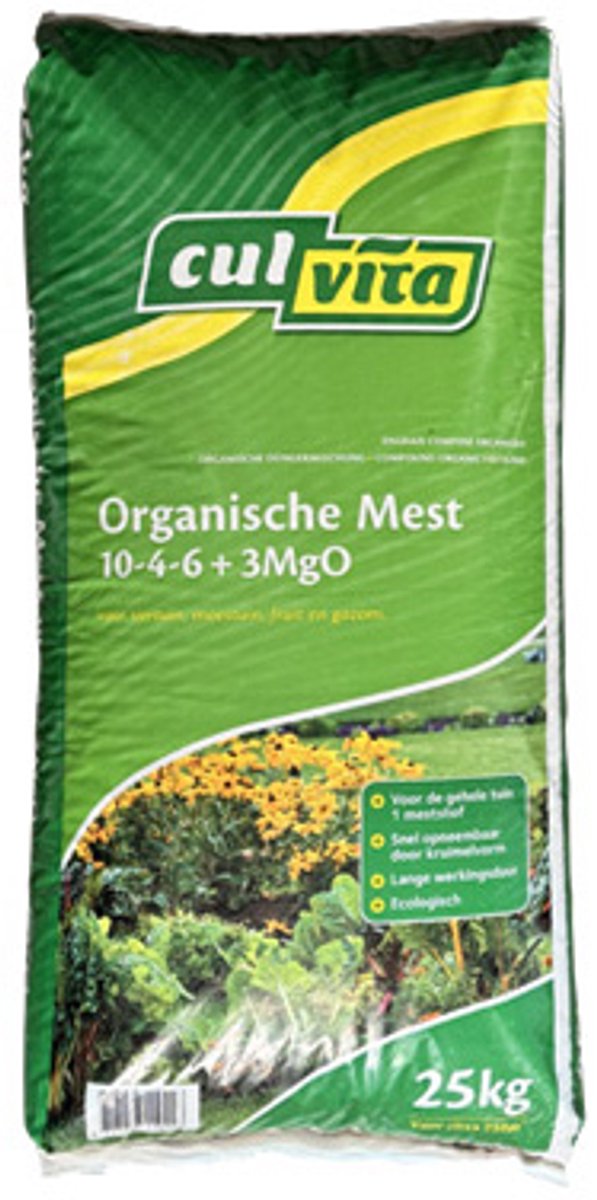 CULVITA Organische Mest 25 Kilogram Zak