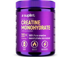 Creatine Monohydraat Poeder – 500 g (147 Porties) - Puur - Vegan - Snel oplosbaar - Kracht - Spiergroei - Herstel – Suplint