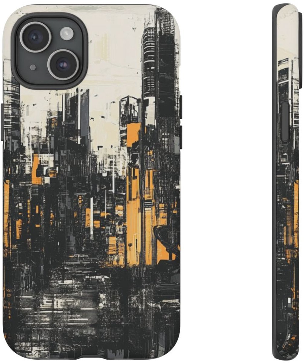 Abstracte Stedelijke Kunst – Telefoonhoesje Geschikt voor iPhone 15 Plus