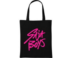 foto van Demon Hunters - Saja Boys – Tote Bag – K-pop Shopper – Zwart – Duurzaam Katoen