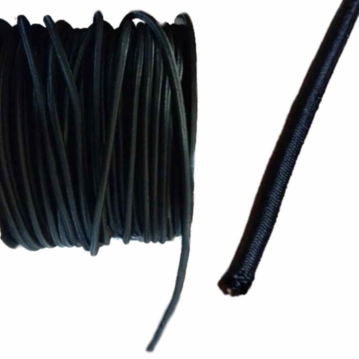 Expanderseil 8mm x 15m - Zwart Elastiek Touw voor Zeil & Afdekking