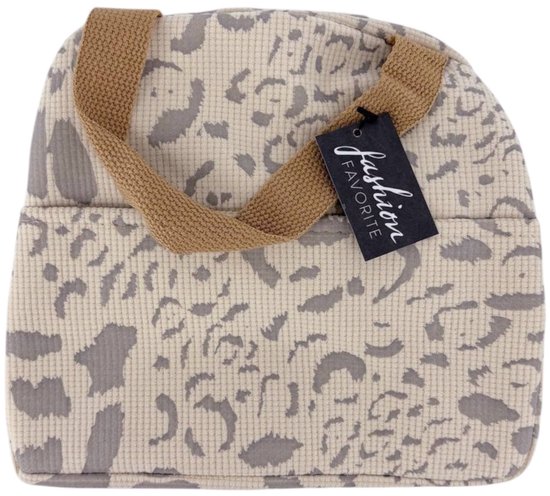 Koeltas - Luipaard Crème | 23 x 20 x 14 cm | Nylon | Lunchtas | Fashion Favorite van Fashion Favorite — afbeelding 4