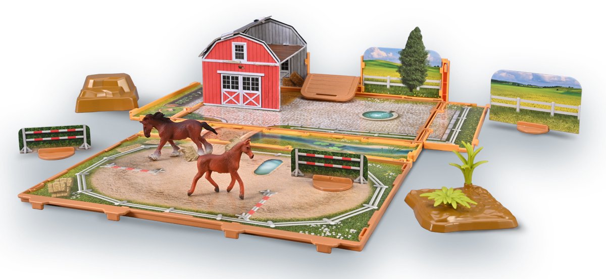 Dierenboek Speelset - Paarden - Miniatuur - Incl 2 Minifiguren van Collecta – productfoto