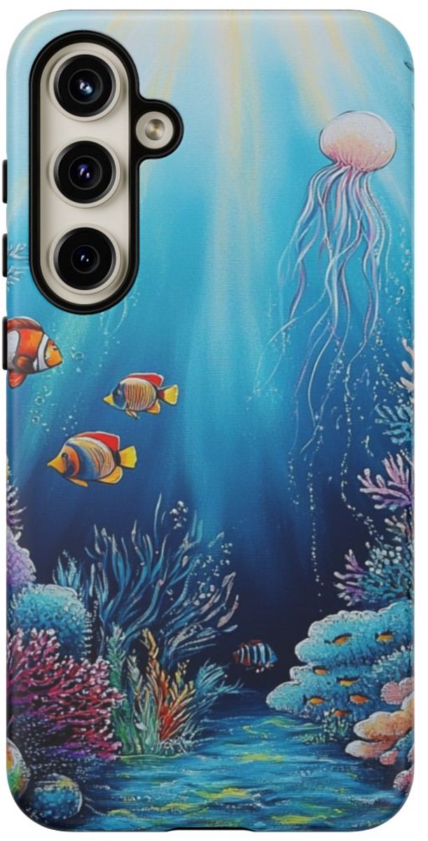 Kleurrijk Onderwater Koraalrif – Telefoonhoesje Geschikt voor Galaxy S24 Plus