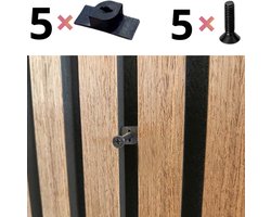 5 ophangclips voor akoestisch wandpaneel inclusief 5 * m4 Bout - [Geschikt voor panelen met latafstand van 14 MM] - Boren niet nodig- voordeelverpakkin - 2 * m4 bout in 20 mm - Akupanel ophangfunctie - Inwendig schroefdraad - wandpaneel accesoires