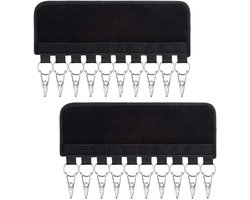 Sokkendroogrek (2-pack), hangend kledingrek met 10 clips voor ondergoed, bh's, sjaals, sokken en handschoenen
