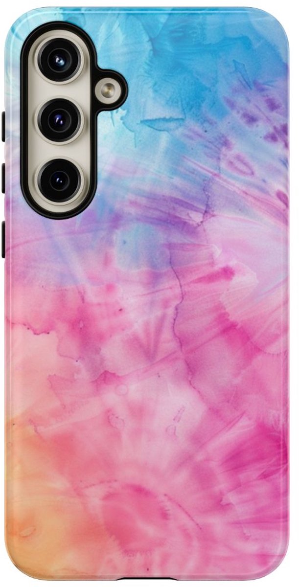 Rustig Tie-Dye Patroon – Telefoonhoesje Geschikt voor Samsung Galaxy S24 Plus